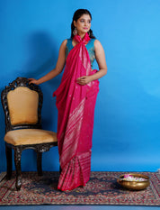 Pure Matka Silk - Magenta Pink Woven