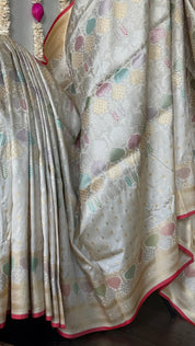 Soft Silk Banaras Brocade Saree - Beige