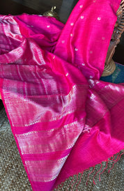 Pure Matka Silk - Magenta Pink Woven