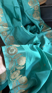 Pure Katan Silk Banarasi - Sea Green