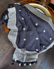 Exclusive Pure Katan Silk Kadhua Banarasi - Black