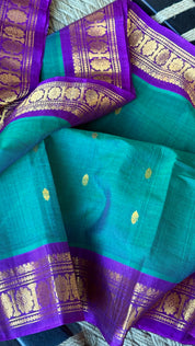 Pure SICO Gadwal - Teal Green Purple