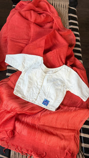 Linen Silk Woven - Orange