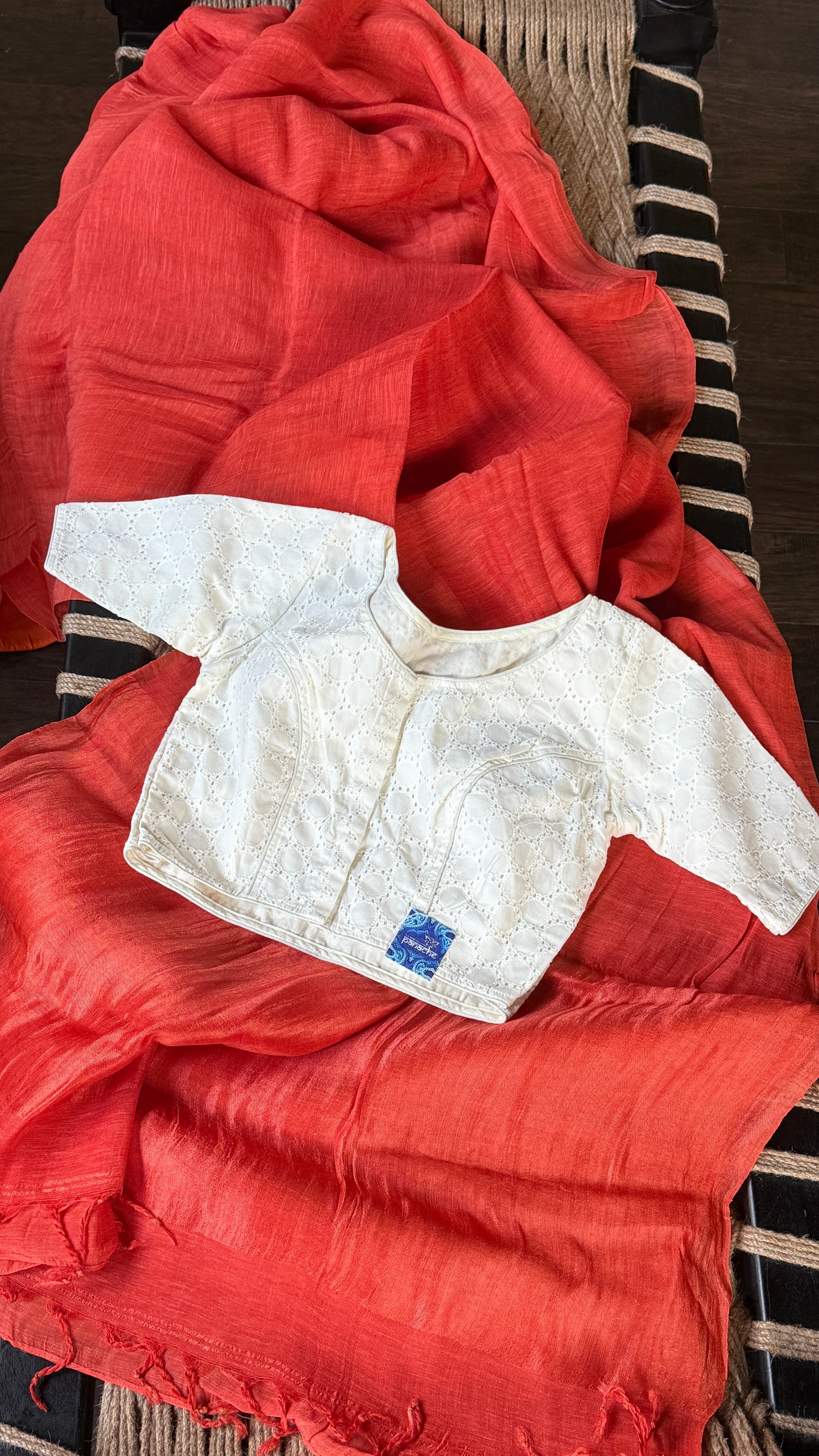 Linen Silk Woven - Orange