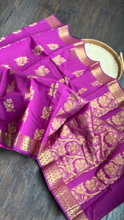 Cotton Silk Kanjivaram - Magenta Pink