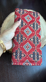 Ajrakh Clutch - Red Multi 2