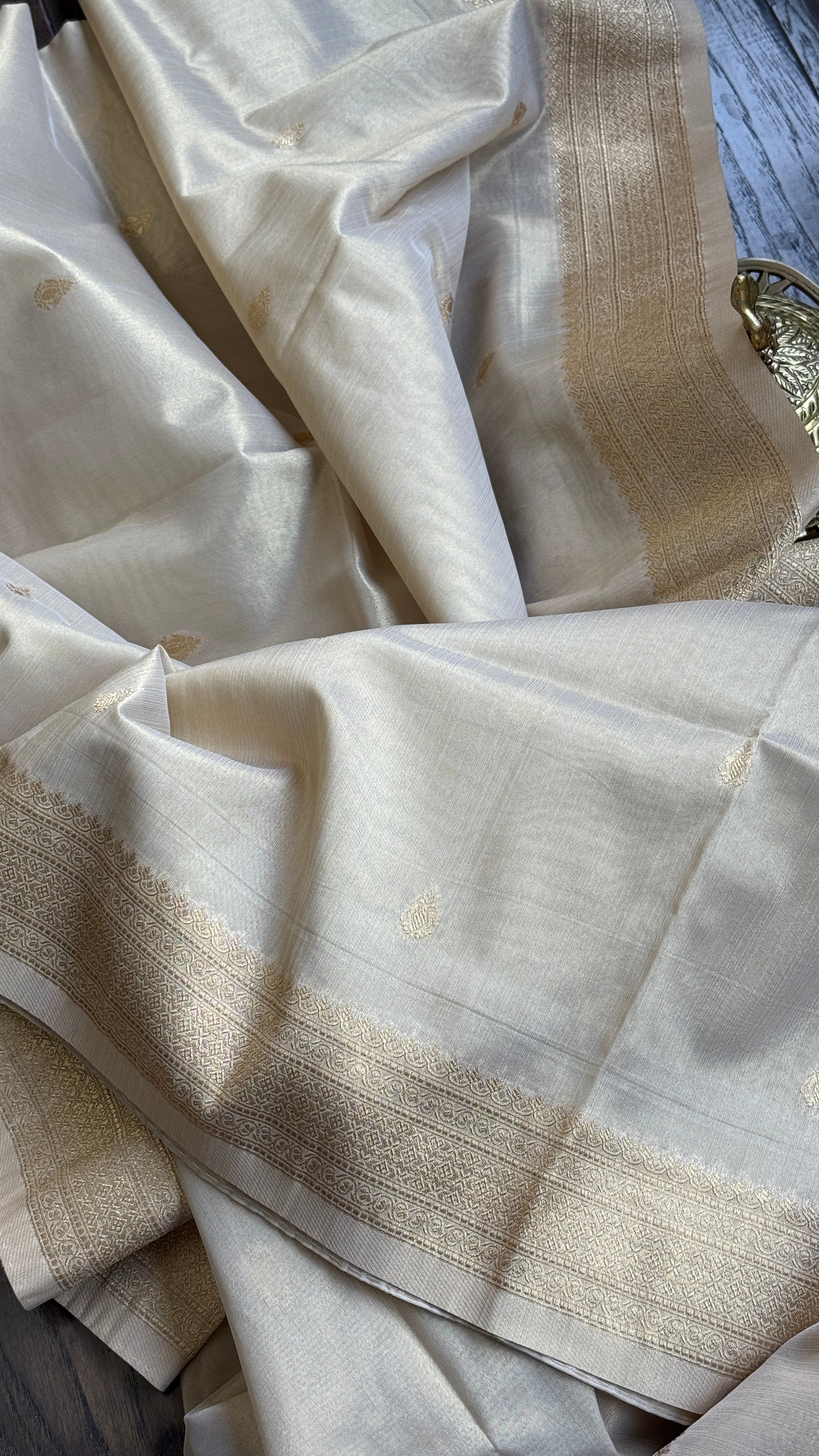 Tissue Silk Banarasi - Golden Beige