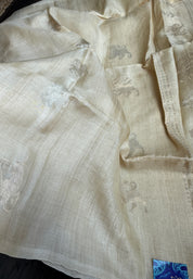 Pure Tussar Silk - Beige Handwoven