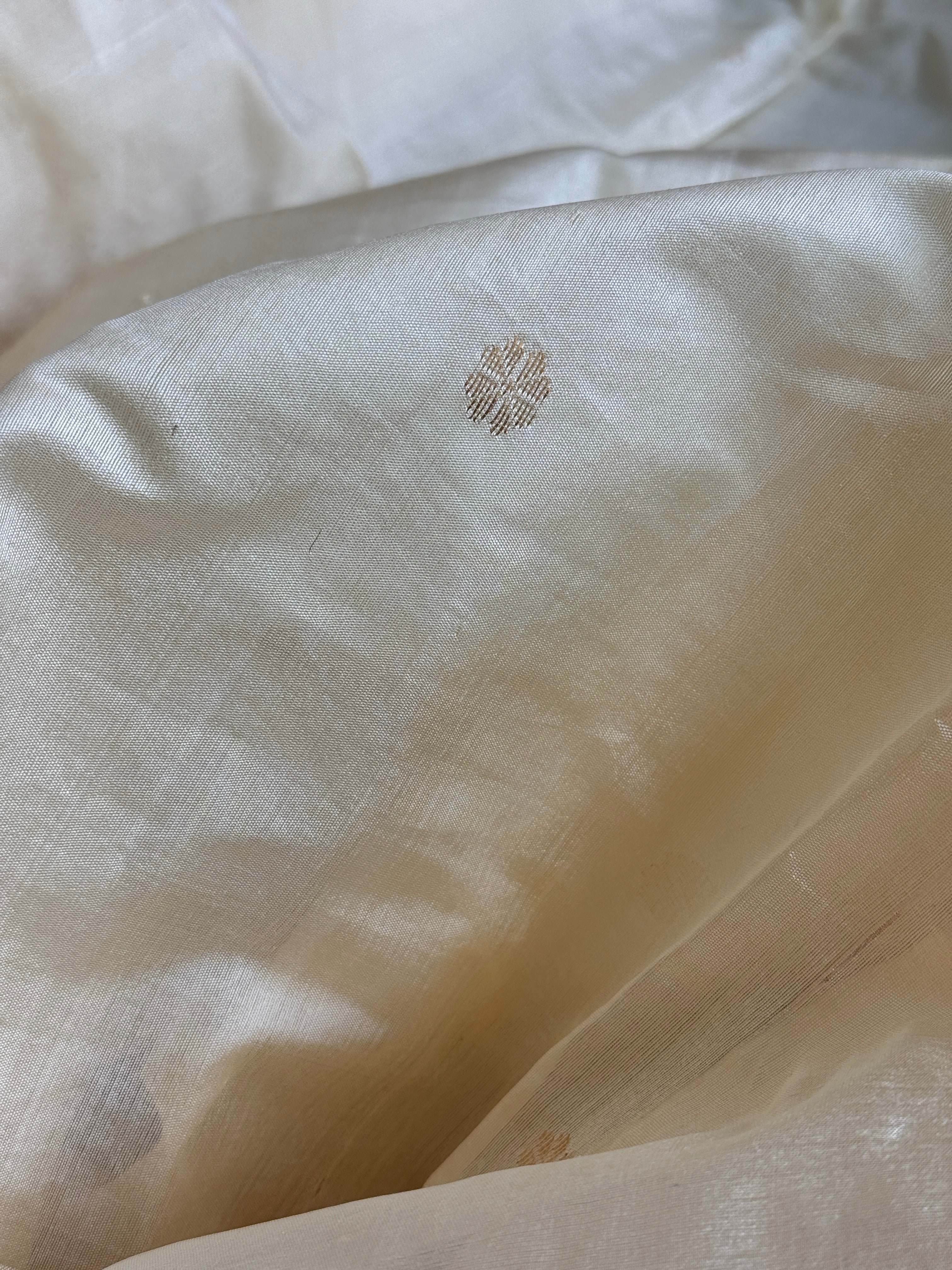 Chanderi Pattu Silk - Light Butter Yellow