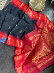 Cotton Gadwal - Black Red