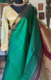 Pure Silk Kanjivaram - Green Woven