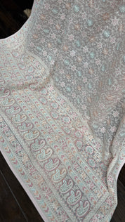 Designer Georgette Embroidered - Light Baby Pink