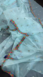 Designer Organza - Light Aqua Blue