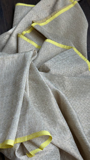 Pure Khadi Matka Cotton Brocade - Sand Color Handwove