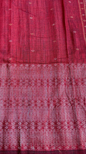 Pure Matka Silk - Maroon Zari Woven