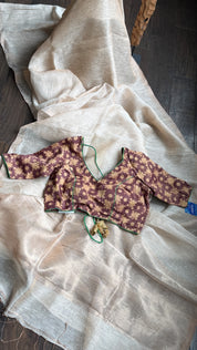Designer Blouse - Brown Tussar