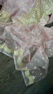 Designer Organza Sequin - Light Dusty Pink