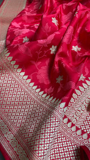 Soft Silk Banarasi - Red Resham Woven