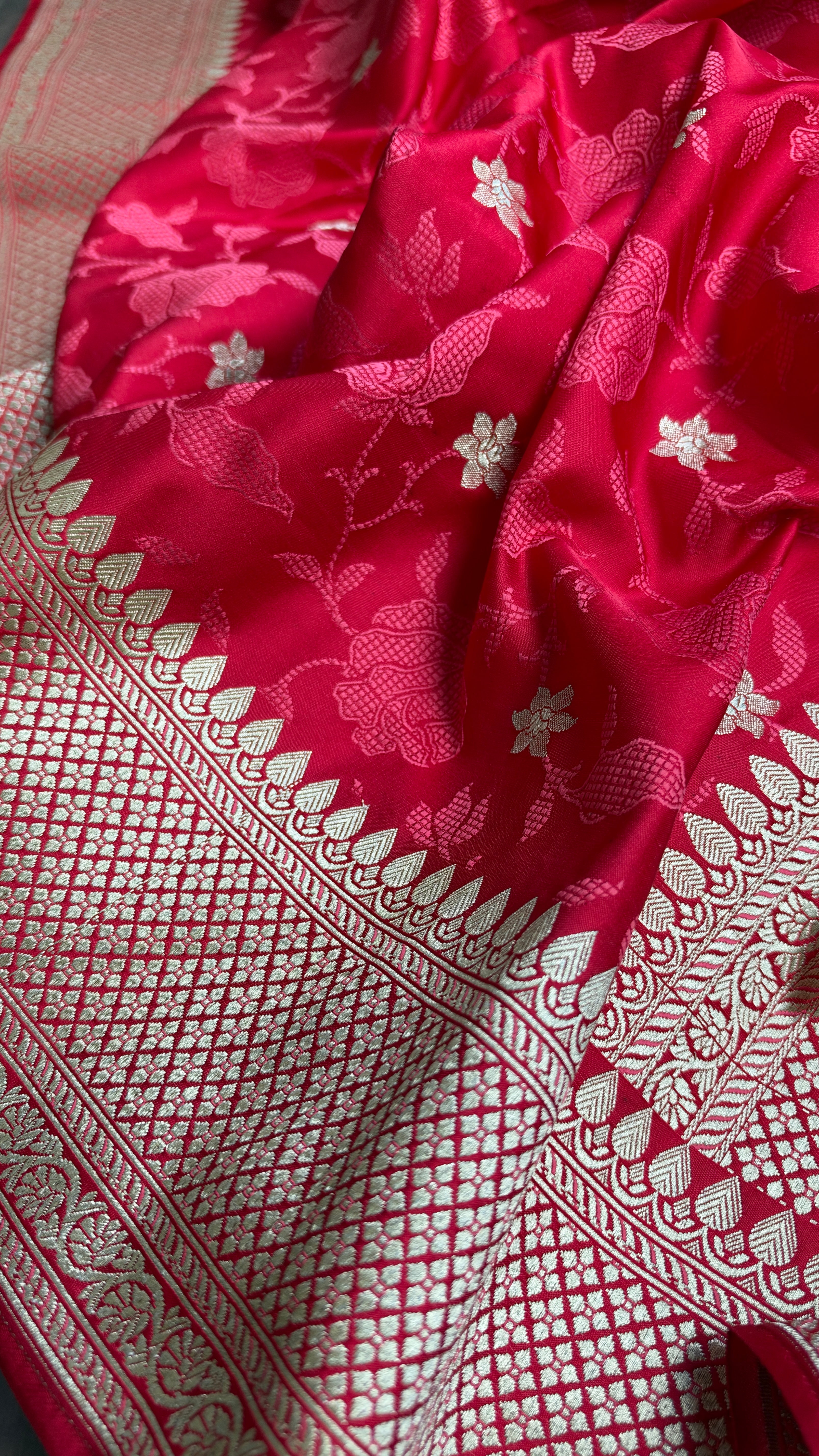 Soft Silk Banarasi - Red Resham Woven
