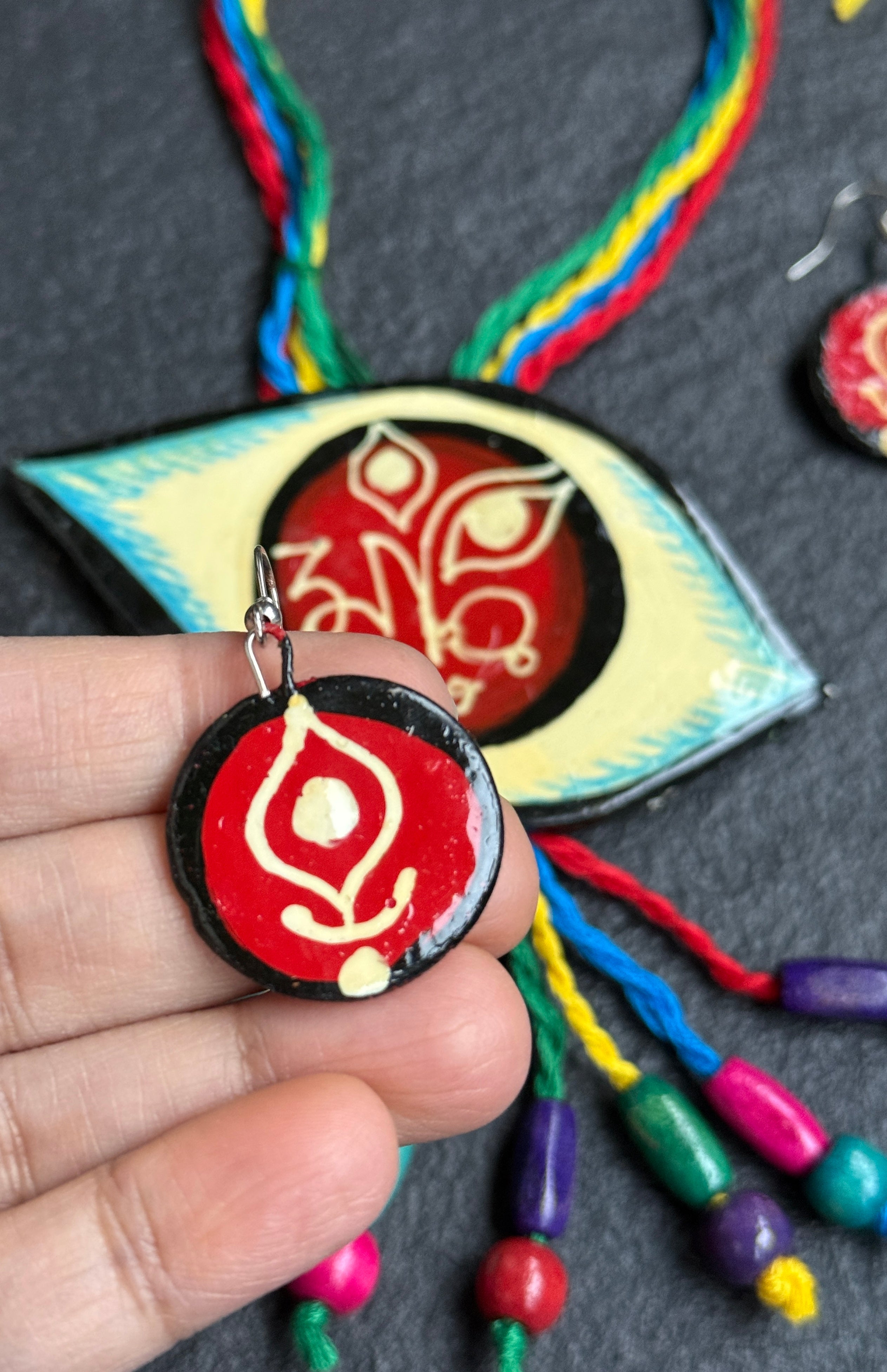 Jewelry Set - Hand-painted MultiColor Ma