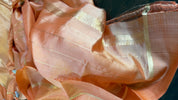 Pure Silk Banarasi Khadhua - Peach Golden Zari