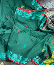 Pure Khadi Cotton Handloom - Green Woven