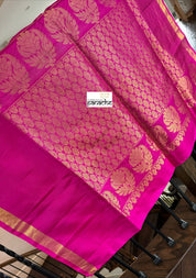 Silk Kanjivaram - Butter Yellow Magenta