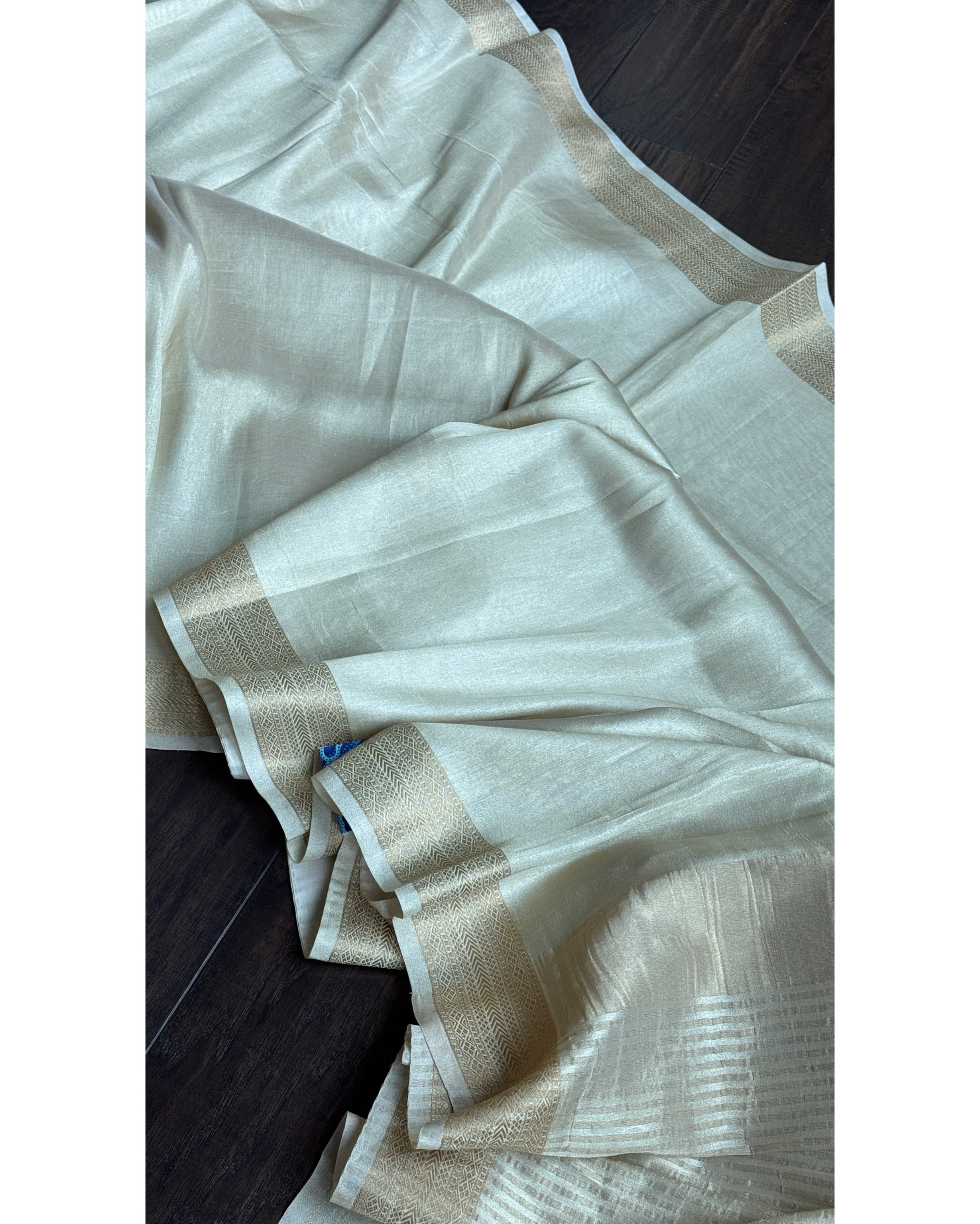 Pure Tissue Silk Banarasi - Champagne Gold