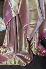 Pure Tissue Silk Kanjivaram - Golden Purple