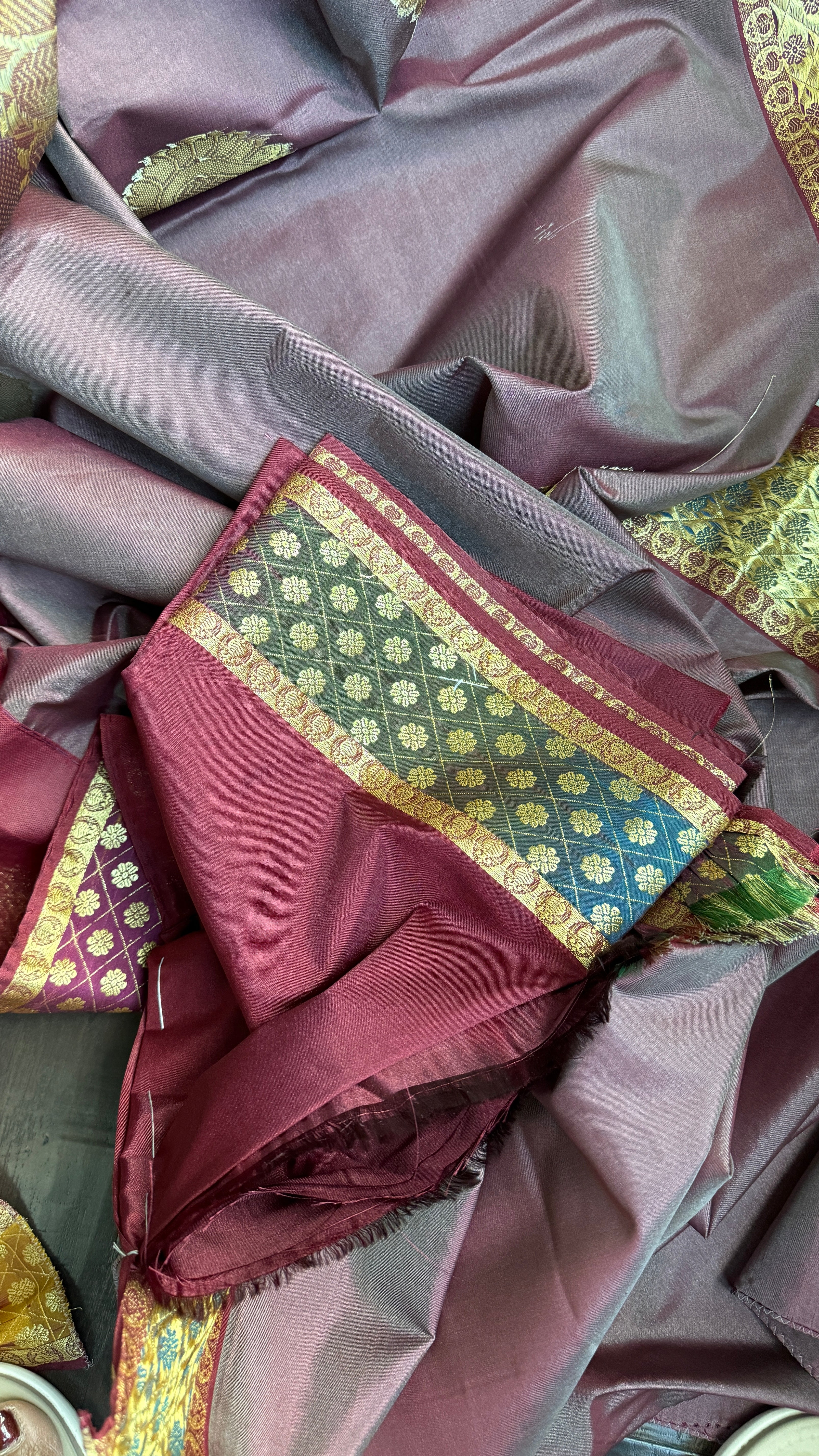 Soft Silk Kanjivaram - Purple Dual Shaded