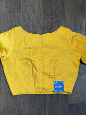 Designer Cotton Blouse - Yellow Bird