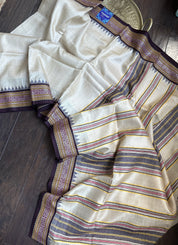 Vidarbha Tussar Silk - Tussar Color Dark Butgundy woven