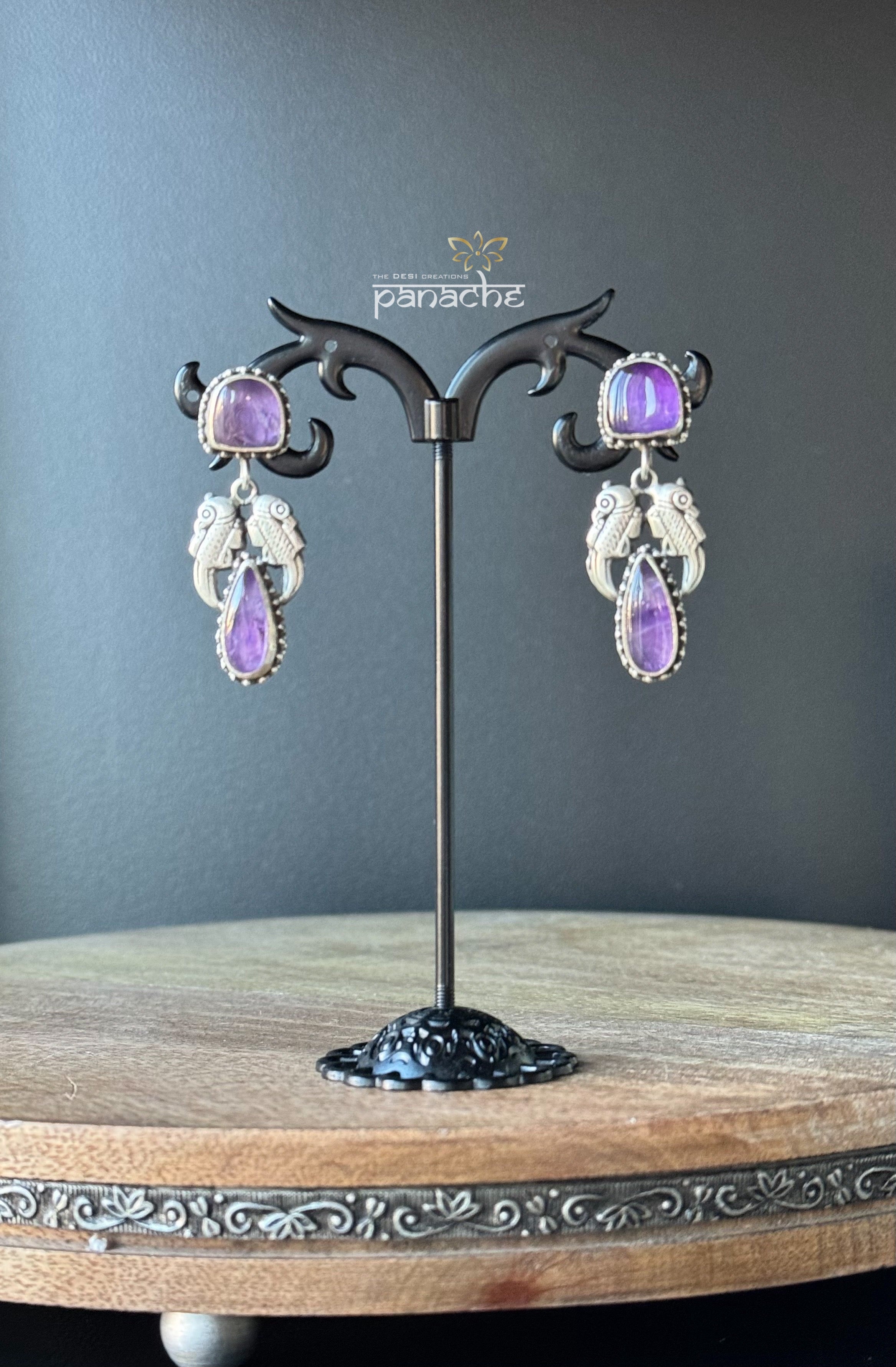Earring 925 Silver - Amethyst