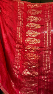 Pure Matka Silk Jamdaani - Red Woven