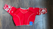 Designer Blouse - Red Jamdaani Woven