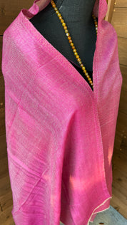 Pure Pashmina Stole - Magenta Pink Reversible