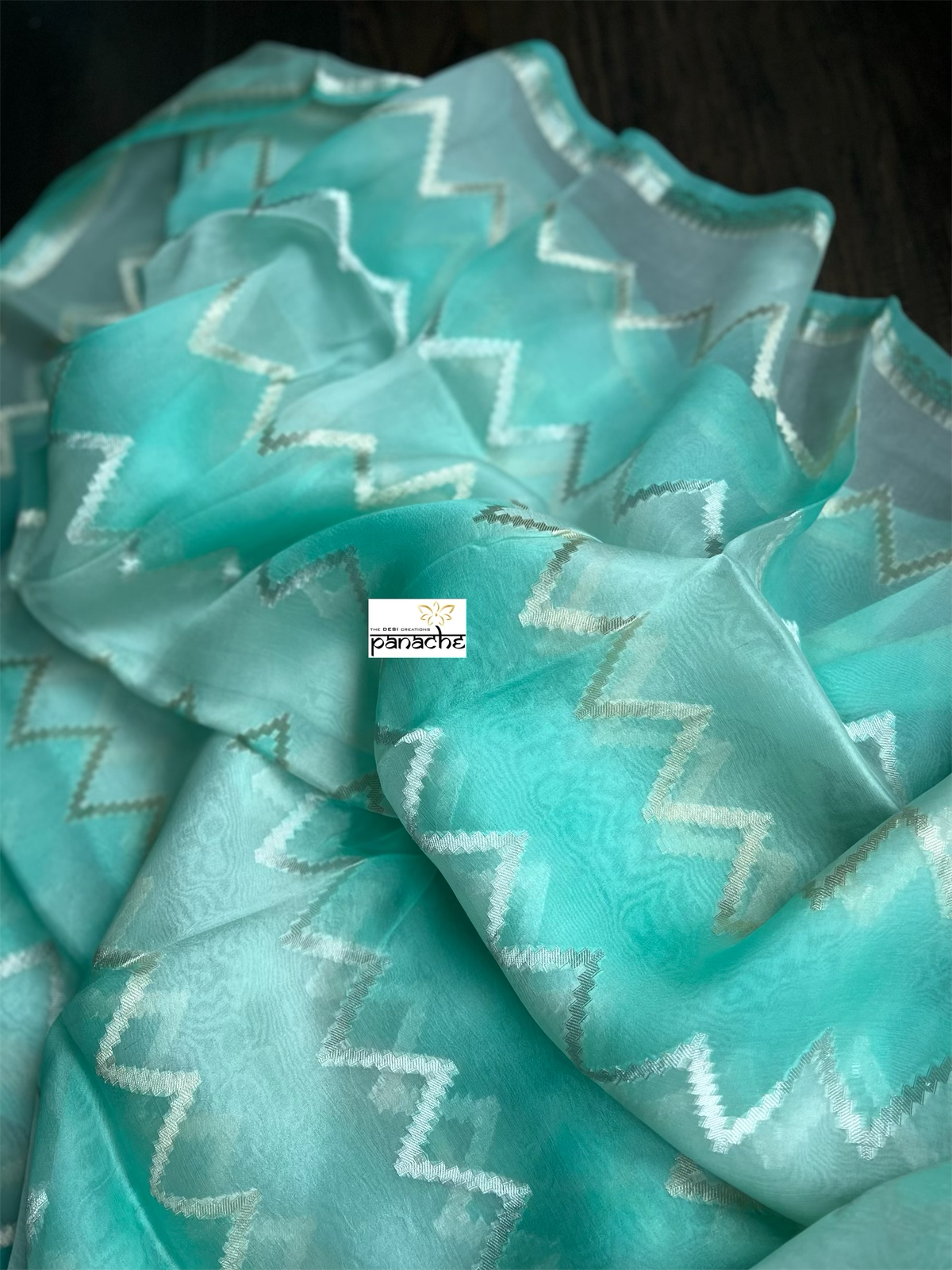 Organza Silk Banarsi - Sea Green