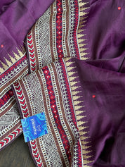 Soft Silk Embroidered - Purple