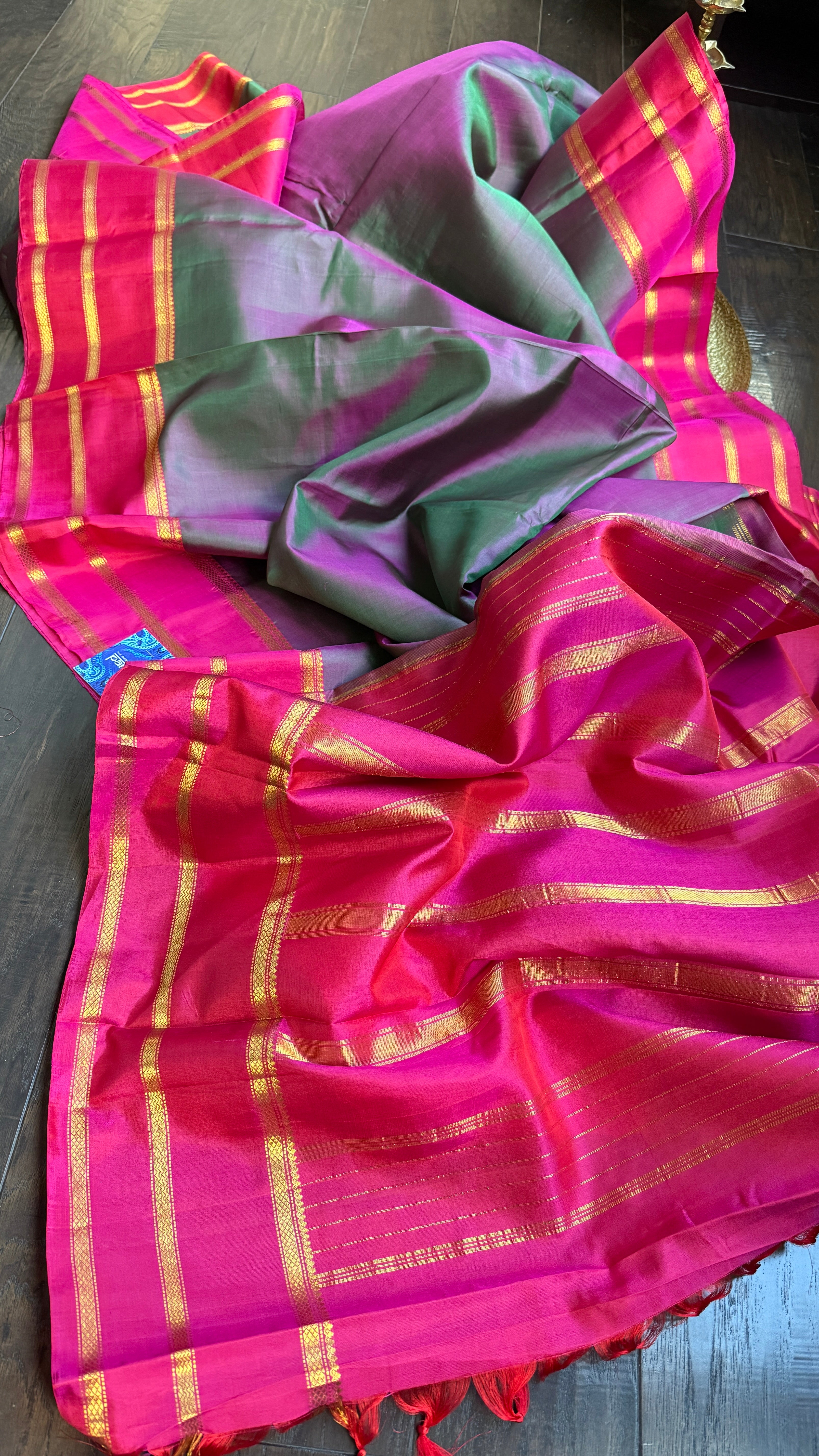 Pure Silk Kanjivaram - Purple Dual Tone