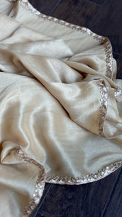 Designer Tissue Silk - Light Beige Cream