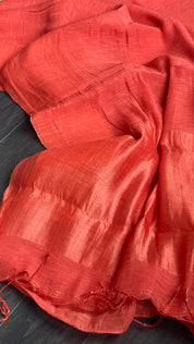 Linen Silk Woven - Orange