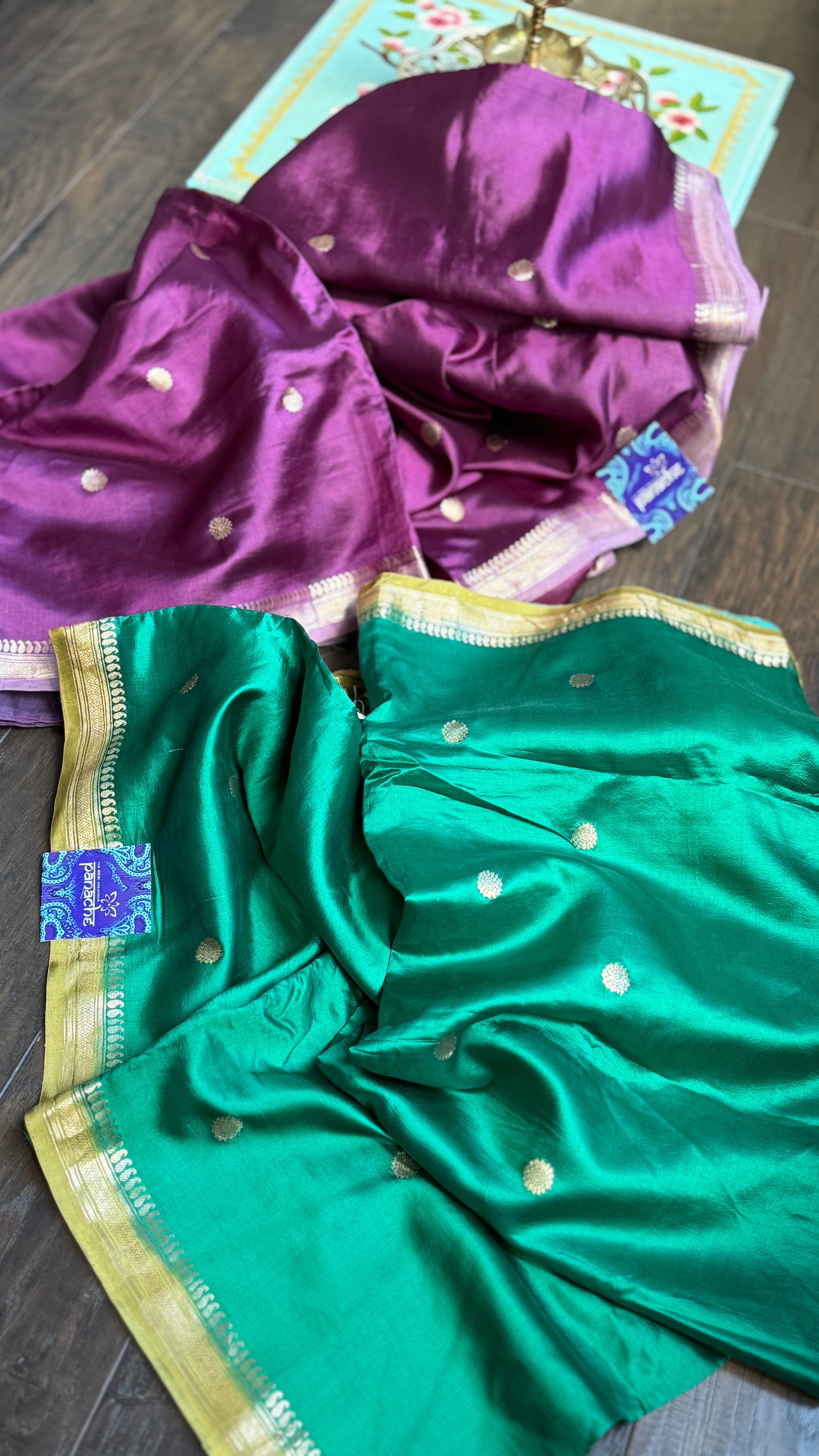 Mango Silk Banarasi -  Sea Green