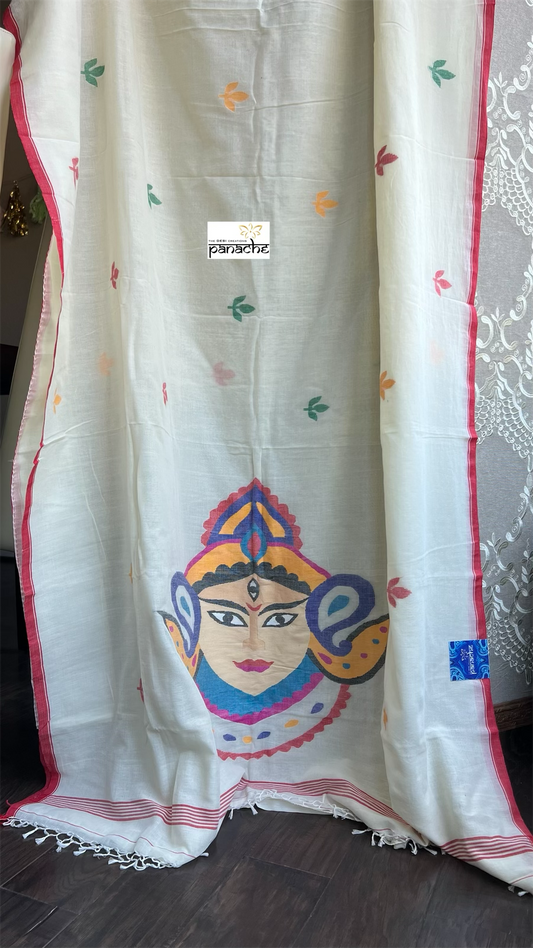 Pure Khadi Cotton  - Cream Durga
