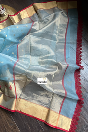 Chanderi Organza Silk - Light Blue