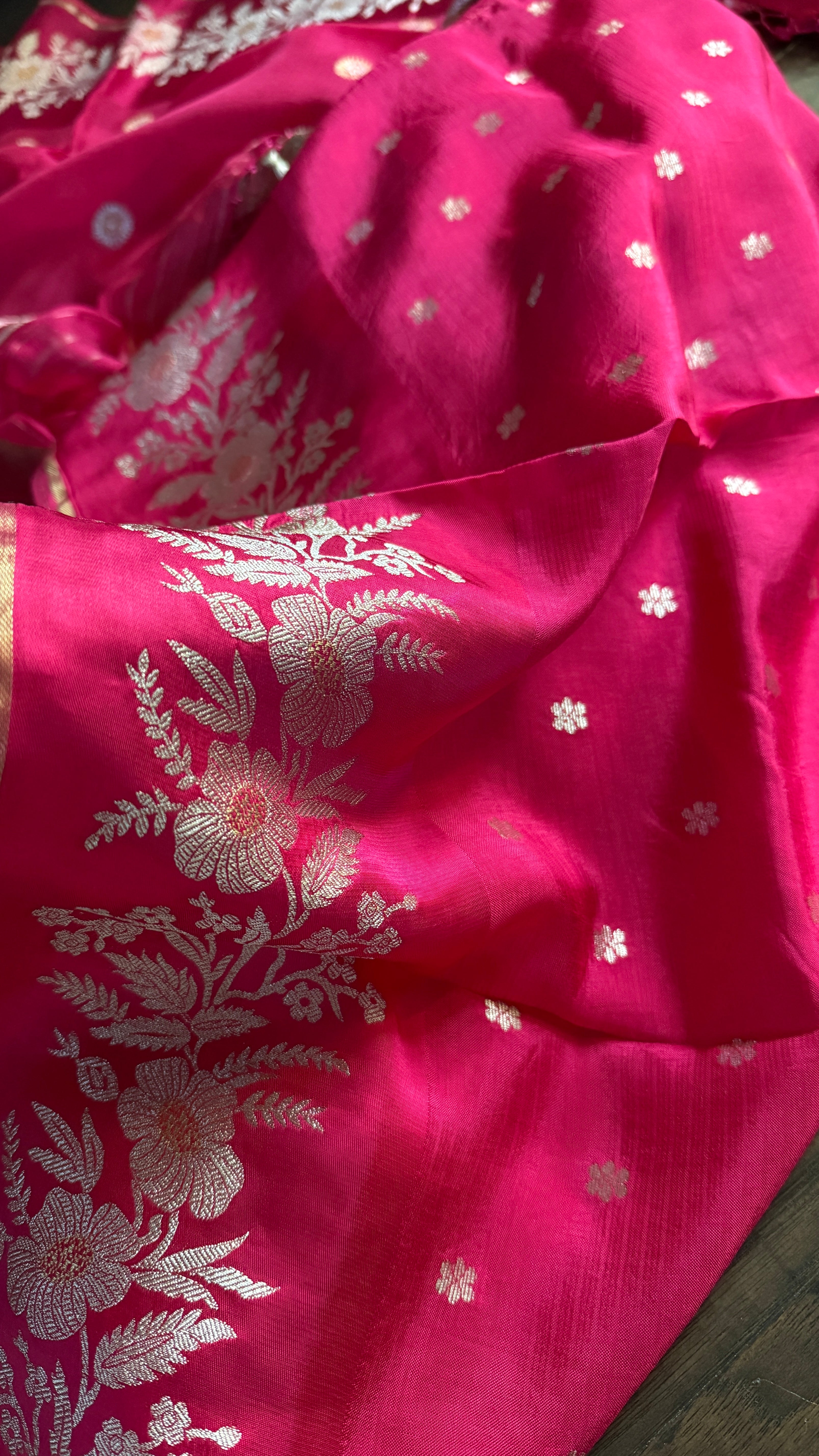 Kota Silk Banarasi - Magenta Pink