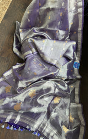 Tissue Organza Silk Banarasi - Purple