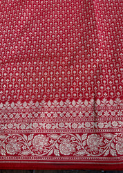 Soft Silk Banaras Saree - Red Zari Woven