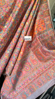 Pashmina Banarasi - Peach Pink Kani Weave