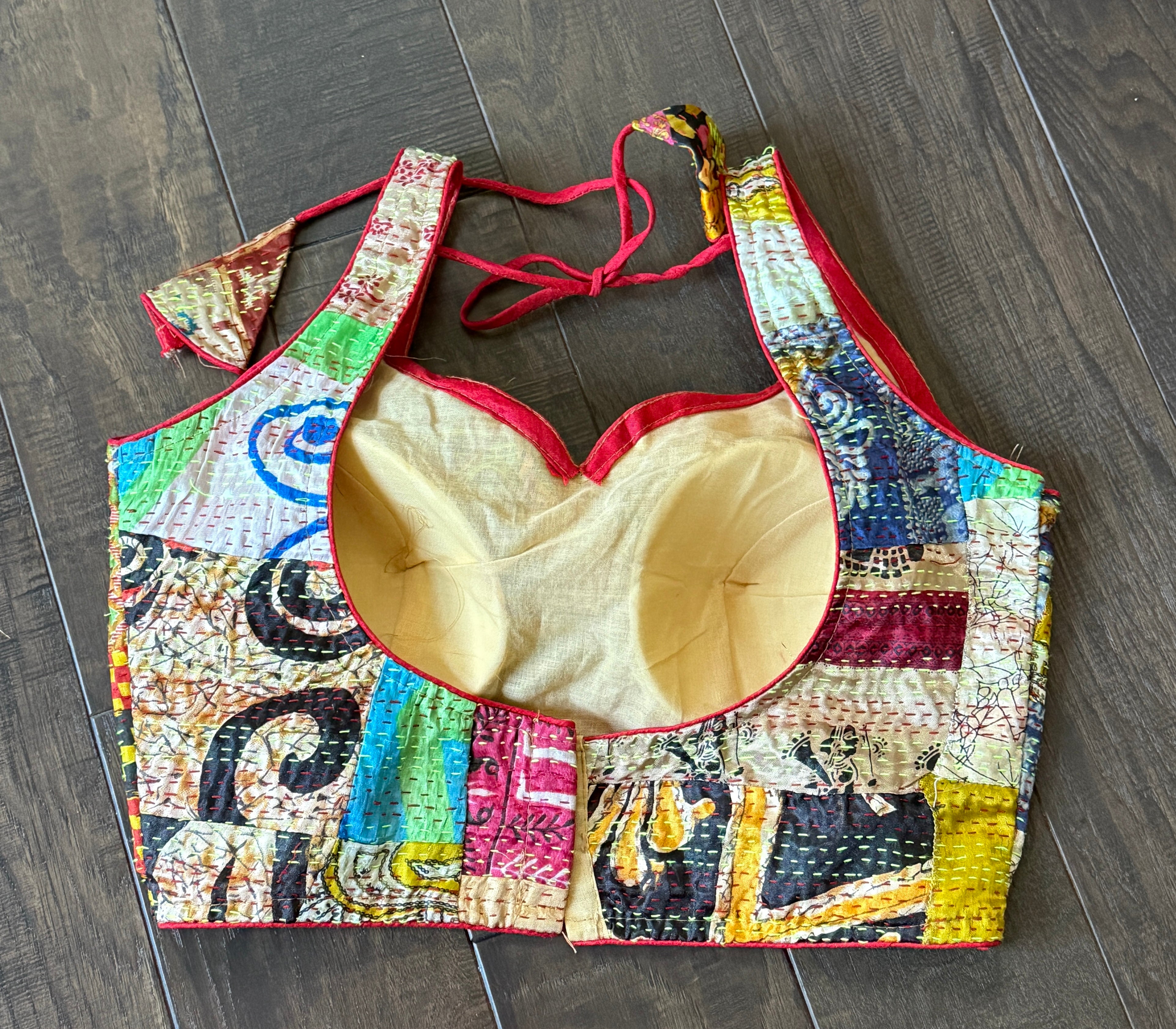 Designer Blouse - Multi Color Kantha 3