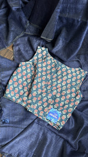 Designer Cotton Blouse - Indigo Red